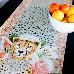 pvc table runner | cheetah
