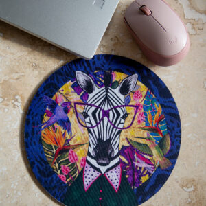 Round Mousepads | Zebra